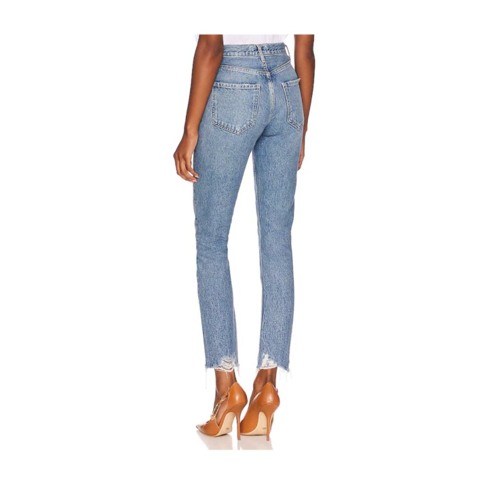 Agolde Riley High Rise Straight Crop Jeans Size 28 - Picture 3 of 7